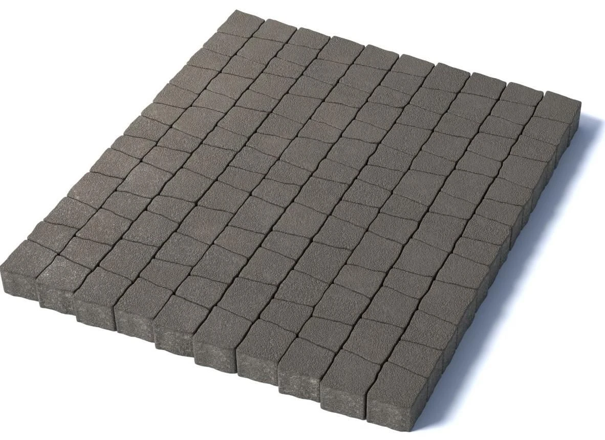 Тротуарная плитка Абрис, гранит, серый