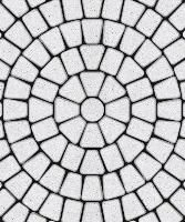 Тротуарная плитка Классико круговая, 60 мм, мрамор, белый