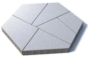 Тротуарная плитка Мозаика, 80 мм, мрамор, белый