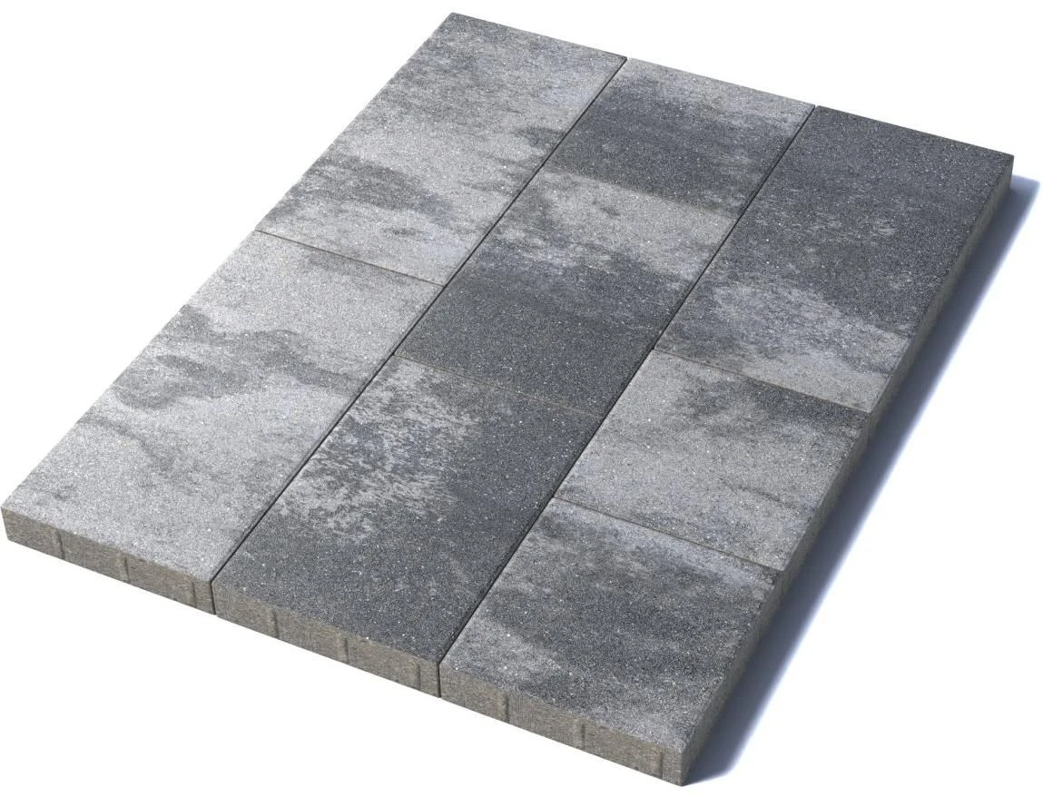 Тротуарная плитка Трио, 60 мм, Антрацит
