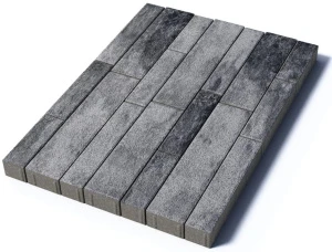 Тротуарная плитка Табула, 80 мм, гранит, Антрацит