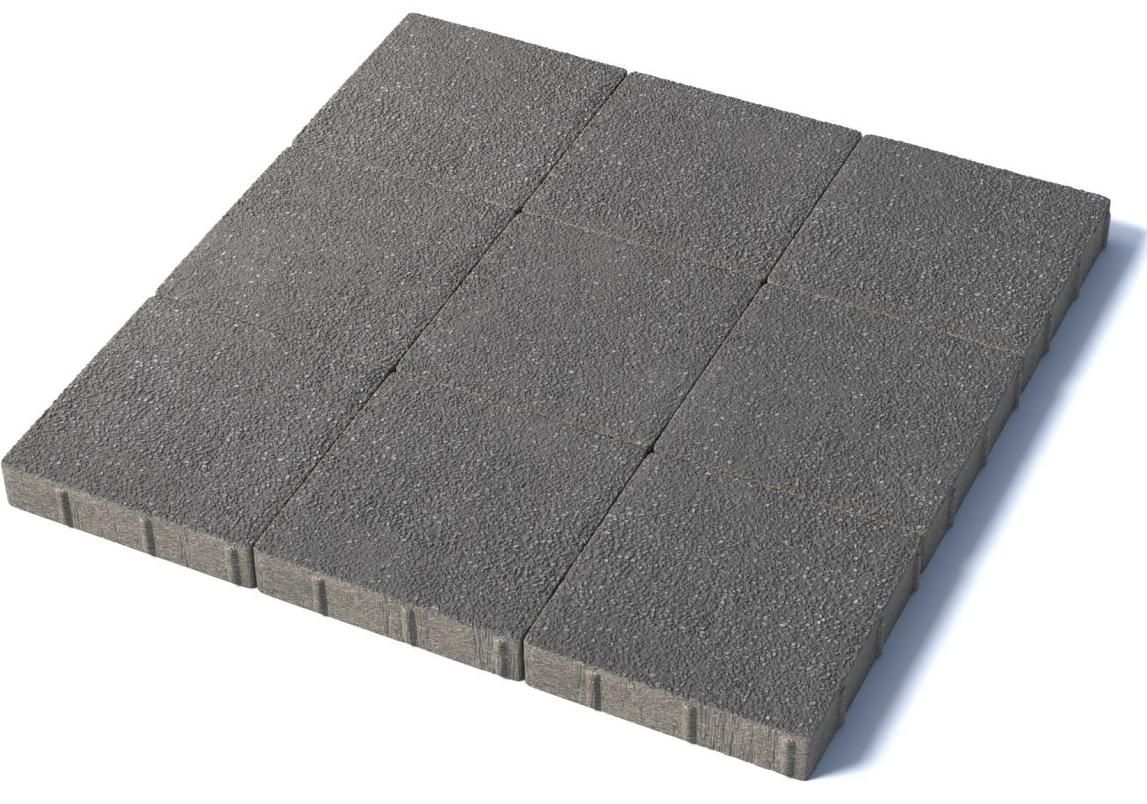 Тротуарная плитка Квадрат 300х300х60 мм, гранит, серый