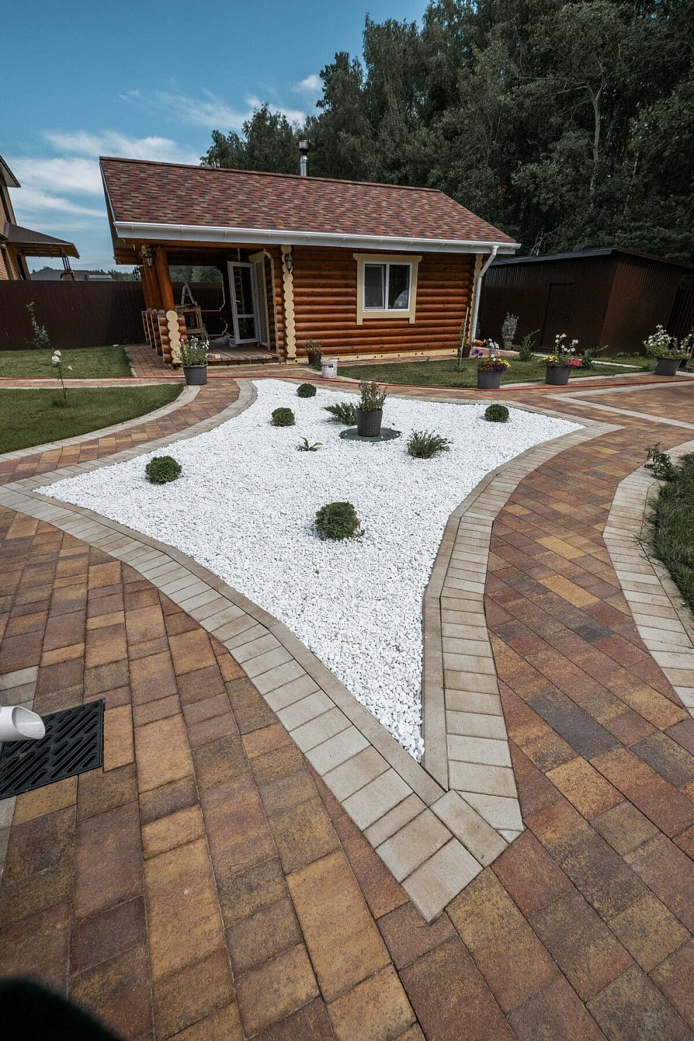 Брусчатка Старый город Осень в частном доме